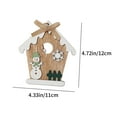 thumbnail image 5 of Peacheart Christmas House Ornaments, Snowman Snowflake Wood House Wooden Cutout Crafts with Ropes, Rustic Christmas Hanging Decorations for Xmas Holiday Wedding Party Farmhouse Home Decor, 5 of 7