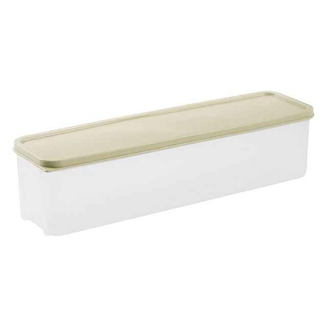 Contenedor de plástico para alimentos con tapa | Caja transparente para organizar pasta, cereales y sobras en el refrigerador y la despensa | Caja apilable y sellada para cocina
