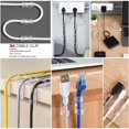 thumbnail image 4 of Self-Adhesive Cable Clips Organizer Drop Wire Holder Cord Management  Pack of 60  Transparent, 4 of 8
