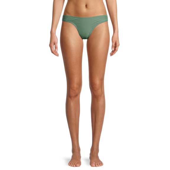 Social Angel Women's Solid Scoop Bikini Swimsuit Bottom