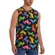 thumbnail image 2 of Fotbe Colorful Geometric Dog Men's Camiseta sin Mangas Estampada para Hombres, Playera Casual para Gimnasio, Entrenamiento, Playa-XX-Large, 2 of 7