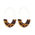 thumbnail image 1 of Qarigey 1 par de aretes en forma de U con estampado geométrico de leopardo para niñas adolescentes Tortie tortuga 20Conjunto, 1 of 6
