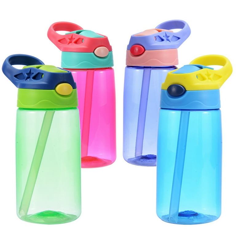 OAVQHLG3B Kids Water Bottle with Straw,15 Oz BPA Free Child Water