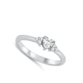 thumbnail image 4 of CHOOSE YOUR COLOR White CZ Elegant Love Promise Heart Ring .925 Sterling Silver Band Female Size 4, 4 of 4