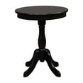 thumbnail image 4 of Linon Palmetto Round Pedestal Accent Table in Black Painted Wood, 4 of 10