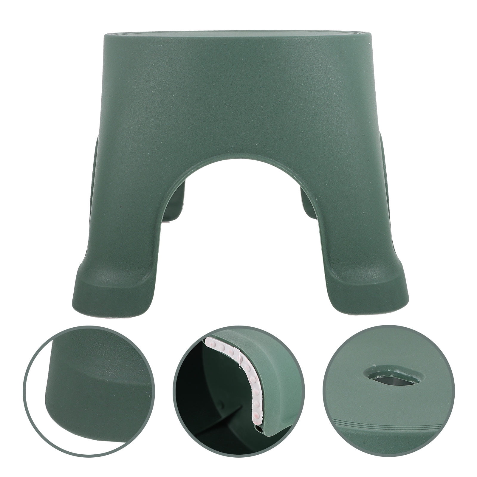 OUNONA Dark Green Potty Stool with Non- , Lightweight PP Material for Home Use, 1 Piece