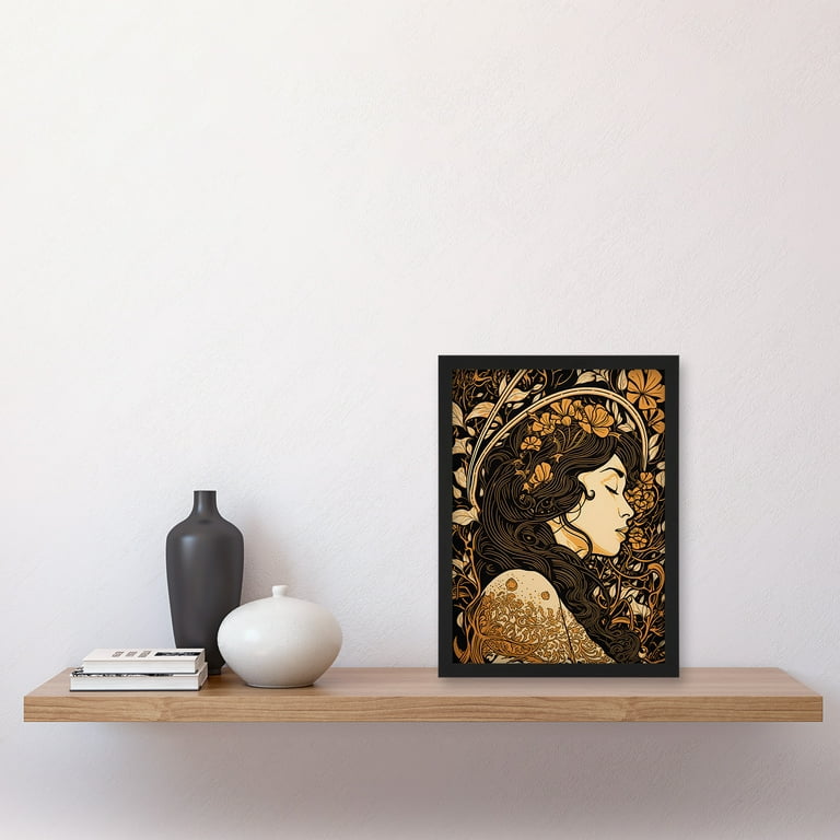 Sleeping Beauty Modern Art Nouveau Illustration Artwork