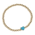 thumbnail image 1 of Pulseras para mujer, regalos para mujer, cuentas redondas geométricas, corazón de melocotón dorado, pulsera con aceite goteando, pulsera para mujer, joyería blanca, pendientes., 1 of 3