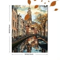 thumbnail image 3 of Dutch Canal House Wall Art Canvas Painting， Suitable for Living Room， Bedroom， Office， Kitchen， and Dining Room Decoration., 3 of 8