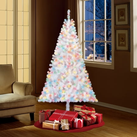 Holiday Time Pre Lit 6 5 Madison Pine White Artificial Christmas