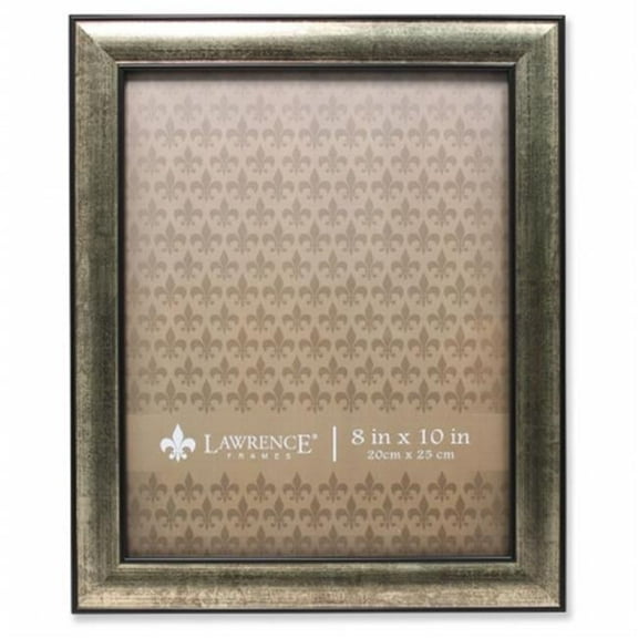 Domed Burnished Picture Frame - Silver & Black, 0.80 in.