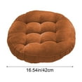 thumbnail image 3 of Thickened Seat Cushion with Soft Corduroy Cover, Comfortable Chair Pad for Kitchen Dining Office Chair, Foam Support for Long Sitting(Coffee), 3 of 4