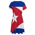 thumbnail image 5 of Cuba Flag Sundress Short Sleeve Dress Summer Women Clothes Dress for Women Dresses, 5 of 7