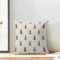 thumbnail image 3 of Christmas Pillow Covers 18x18 Set of 2, Christmas Tree White Throw Pillow Covers Linen Farmhouse Vintage Winter Christmas Decor Cushion Case Christmas Home decor For Couch Sofa Indoor Outdoor, 3 of 6