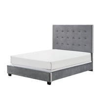 Crosley Furniture Reston Upholstered King Bed Slate, Multi-color