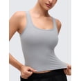 thumbnail image 5 of CRZ YOGA Softembrace Tank Tops for Women Casual Going Out Soft Double Lined Crop Basic Sleeveless Shirts, 5 of 5
