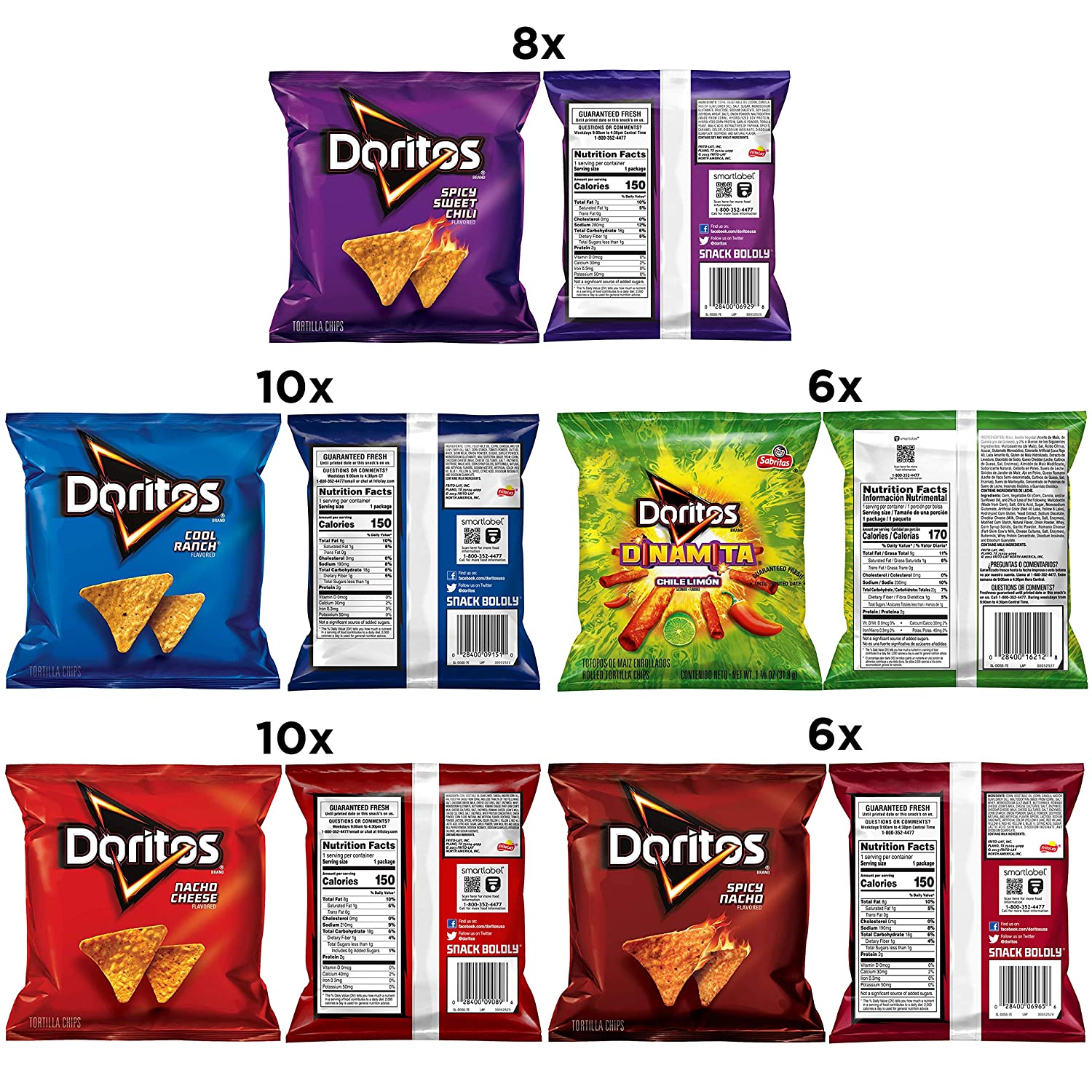 Doritos Flavored Tortilla Chip Variety Pack, 40 Count - image 2 of 6