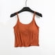 thumbnail image 1 of Camisola de manga corta para mujer con almohadilla para el pecho, sin aros de acero, ropa interior para yoga, pijamas deportivos, pijamas para mujer, 1 of 3