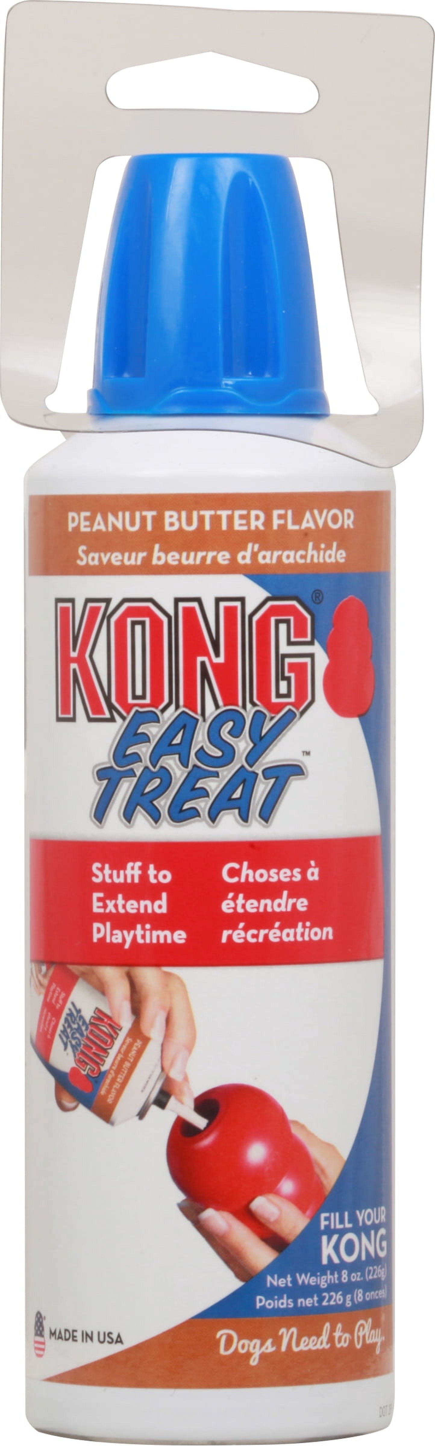 Kong Easy Treat Stuff Dog Toy Fill 4 Flavor Variety - (1) Each: Bacon  Cheese, Liver, Peanut Butter, Pepperoni (8 Ounces) - Plus Fun Animal Facts