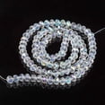 thumbnail image 2 of 10 hilos de dijes de vidrio electrochapado, estilo arcoíris, facetados, transparentes, de 6x5 mm, con orificio de 1 mm. 83-85 piezas por hilo. 38-39 cm., 2 of 2