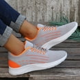thumbnail image 2 of Nuevas zapatillas informales para mujer, zapatillas ultraligeras y cómodas, zapatillas planas de malla con cordones y bloques de colores para mujer37 Gao Jinjia LED, 2 of 2