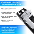 thumbnail image 6 of Front Driver Side Rear Left Passenger Side Interior Door Handle for Kia Sportage 2005-2010 Inside Door Handle No.826101F010 Black Silver Tone 1 Pc, 6 of 6
