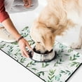 thumbnail image 2 of Floral Print Dog Food Mat with Bloom and Blossom Pattern, Durable Waterproof Absorbent Pet Feeding Mat, 2 of 7