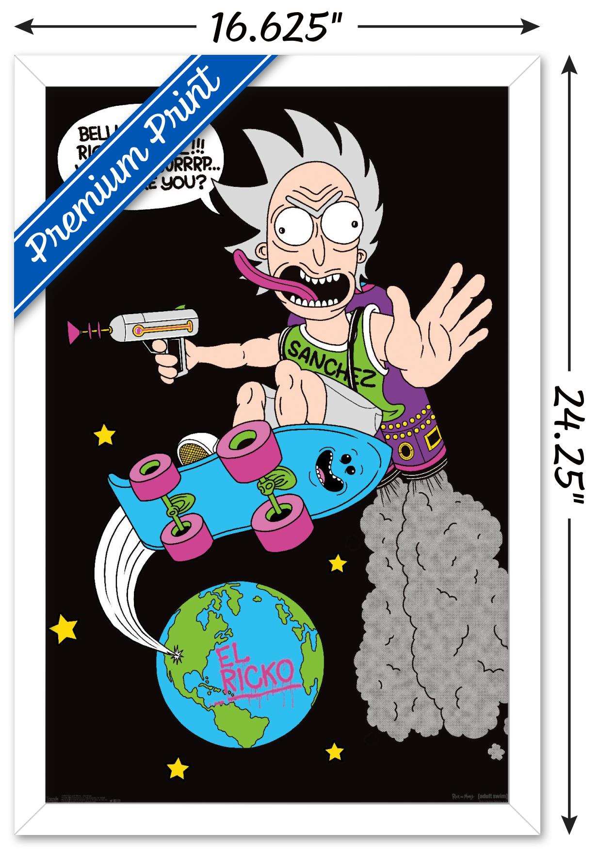 Rick And Morty - Greetings Wall Poster, 14.725" x 22.375", Framed