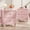 Pink, variant on Natural Wood Nightstand with Charging Station, Scalloped Bedside Table with 2 Smooth Drawers, Modern End Table with Solid Wooden Legs for Bedroom and Small Spaces