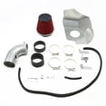 thumbnail image 2 of DNA Motoring AIP-2-HS-CTSV09-SLSL For 2011 to 2015 Cadillac CTS-V Silver Coated Aluminum Air Intake Pipe+Red Filter - 2 Gen 12 13 14, 2 of 4