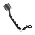 thumbnail image 1 of Cepillo para palos de golf con mango ergonómico, cepillo de limpieza de doble cara y clip con mosquetón. Blanco y negro, 1 of 9