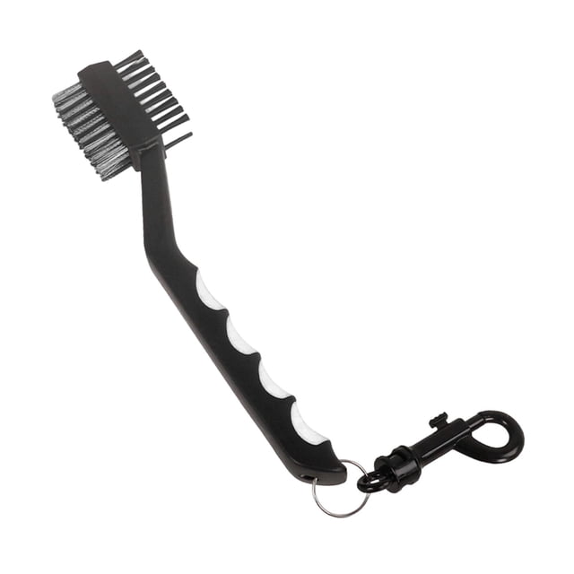 Cepillo de limpieza para palos de golf, para deportes al aire libre, mango antideslizante, herramienta de limpieza para putt Blanco y negro