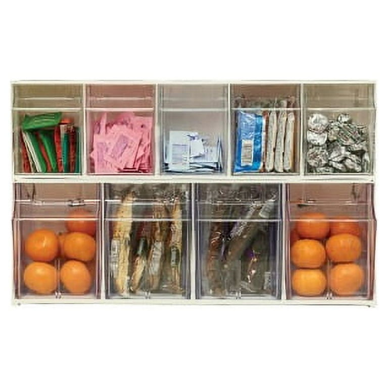 Deflecto Tilt Bin Interlocking Multi-Bin Storage Organizer - 5 Compartment(s) - 6.5