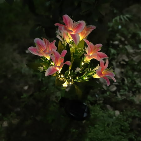

Mikease Garden Light Solar Lily//Orchid Lamp Outdoor Garden Patio Lamp ABS for Indoor Or Outdoor Decoration Beautiful Suitable for Outdoor People