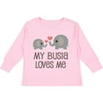 thumbnail image 3 of Inktastic My Busia Loves Me Childs Boys or Girls Long Sleeve Toddler T-Shirt, 3 of 5