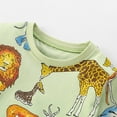 thumbnail image 5 of Landzoo One Boys Outfits Sets Winter Autumn Long Sleeve Pants Cartoon Animal Print Casual Two Piece Outfit For Toddler Kids Comfortable Loose Fit Cute Cozy Children Dailywear 18-24 Months, 5 of 8