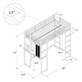 thumbnail image 4 of DHP Abode Twin Size Metal Loft Bed, 4 of 8