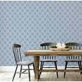 thumbnail image 4 of S4Sassy Boho Block Print Wallpaper - Asian Style Walls Covering, 25 x 120 Self-Adhesive Vinyl Wall Paper, Decorative Wallwrap, Easy DIY Wall Covering For Bedroom, Living Room, Living Spaces - Blue, 4 of 8