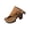 Brown, variant on Women's Toe Loop Heel Sandals Adjustable Buckle Platform Shoes PU Upper Plus Size Friendly for Women Street Casual Everyday Sandals