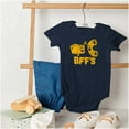 thumbnail image 4 of BFFS Mac n Cheese Funny Best Friends Romper Boys or Girls Infant Baby Brisco Brands 12M, 4 of 6