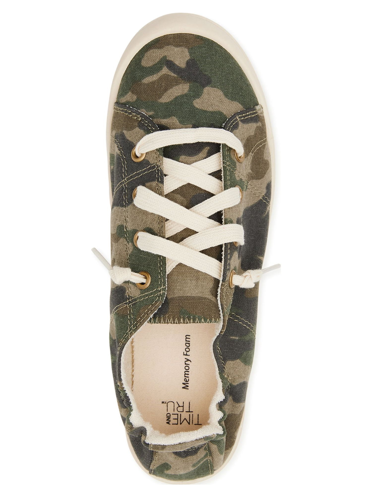Time and Tru Women's Scrunch Back Slip On Sneakers, Sizes 7-12, Wide Width Available