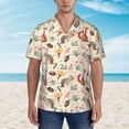 thumbnail image 4 of Lsque Autumn Forest Animals pattern Hawaiian Shirt for Men, Unisex Summer Beach Casual Short Sleeve Button Down Shirts-XX-Large, 4 of 9