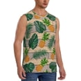 thumbnail image 2 of Fotbe Pineapples Palm Leaves Men's Camiseta sin Mangas Estampada para Hombres, Playera Casual para Gimnasio, Entrenamiento, Playa-X-Large, 2 of 7