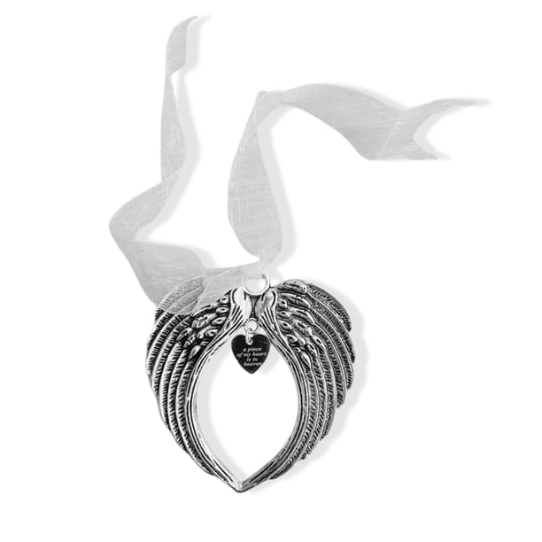 Inteprter Pequeño adorno navideño de alas de ángel para pérdida de mascotas, colgante de cinta de simpatía conmemorativa del cielo, estatua, regalo de Kits de decoración para fiestas Inteprter HA009412-00B