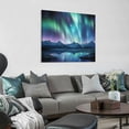 thumbnail image 2 of ONETECH - Canvas Prints Wall Art - Northern Lights,Aurora Borealis,Dramatic Landscape | Modern Wall Decor/Home Decoration Stretched Gallery Canvas Wrap Giclee Print. Ready to Hang - 16x16in, 2 of 4