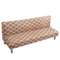 thumbnail image 5 of CHOK 2024 Folding Sofa Bed Cover Solid Color Futon Armless Slipcover Polyester Elastic Fabric All-Inclusive Cover, 5 of 5