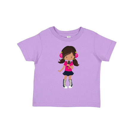 

Inktastic Karaoke Girl Latina Girl Microphone Headphones Gift Toddler Toddler Girl T-Shirt