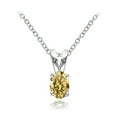 thumbnail image 1 of Sterling Silver Citrine 6x4mm Oval Solitaire Necklace, 1 of 2