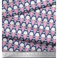thumbnail image 3 of Soimoi Georgette Viscose Fabric Penguin Ocean Print Fabric by The Yard 42 Inch Wide, 3 of 3