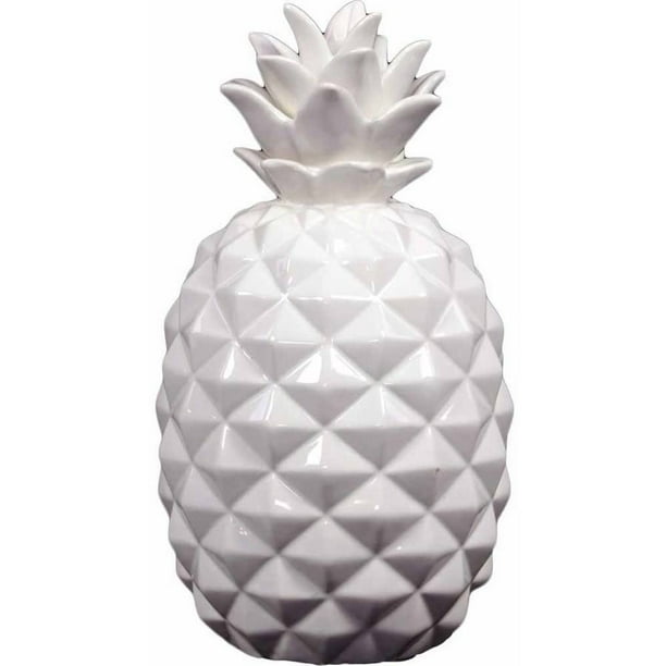 Urban trends collection ceramic pineapple décor figurine, gloss finish